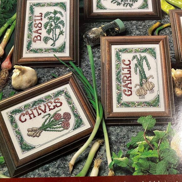 A THYME FOR ALL SEASONS Spices 8 Designs Counted Cross Stitch Pattern Kitchen - Picture 4 of 5